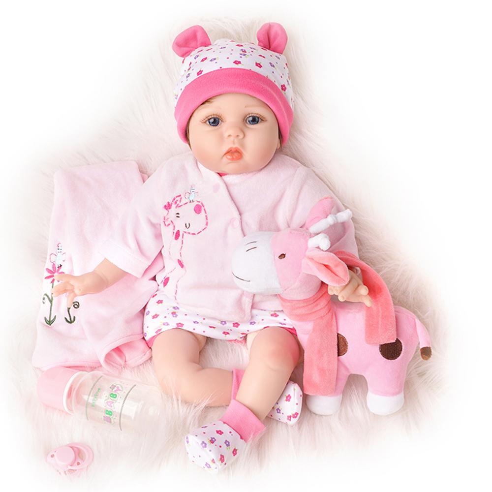Reborn Baby Doll Outfits Girl Accessories for 20 - 22  Pink Giraffe Pattern - Yesteria