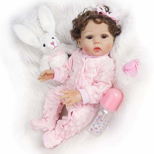 Addy-18 Inches Real Life Reborn Baby Doll Girl Full Silicone Body - Yesteria